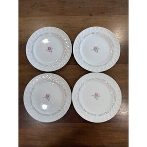 Fine China of Japan Royal Swirl Dinner Plates 10 1/4" Set of 4